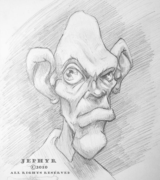 "Zeb" - Pencil Sketch- Copyright 2010, Jephyr (Jeff Curtis), All Rights Reserved